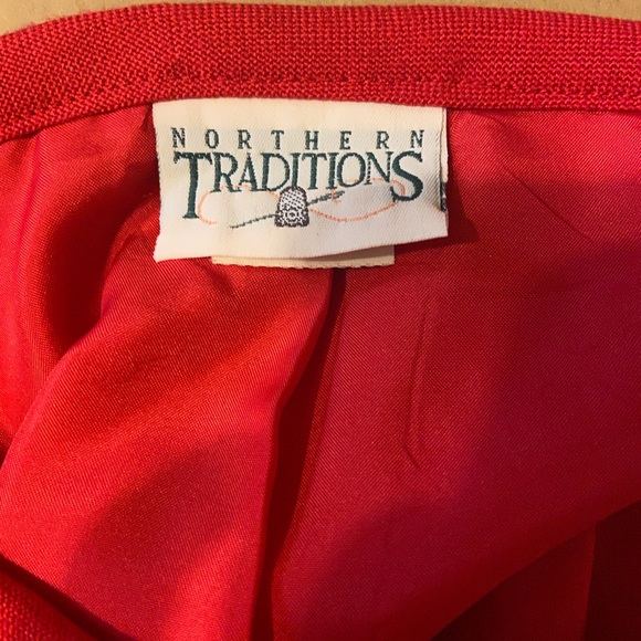 Red Vintage Pencil Skirt - Picture 3 of 4